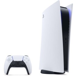 Playstation Sony, 5 Édition Numérique, PS5 avec 1 Manette Sans Fil DualSense, Couleur : Blanche