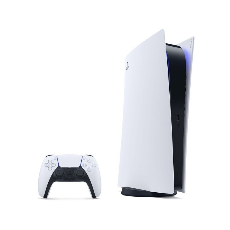 Playstation Sony, 5 Édition Numérique, PS5 avec 1 Manette Sans Fil DualSense, Couleur : Blanche